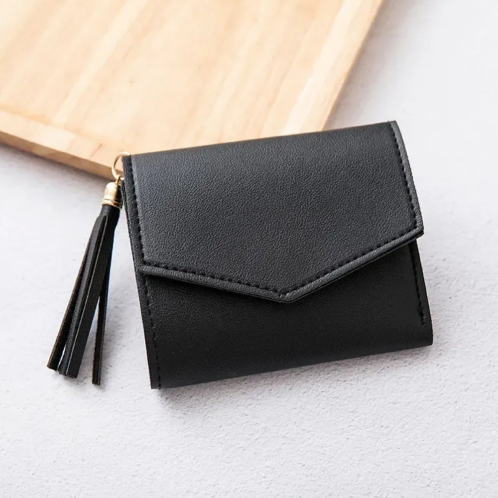 New black women's wallet with tassel